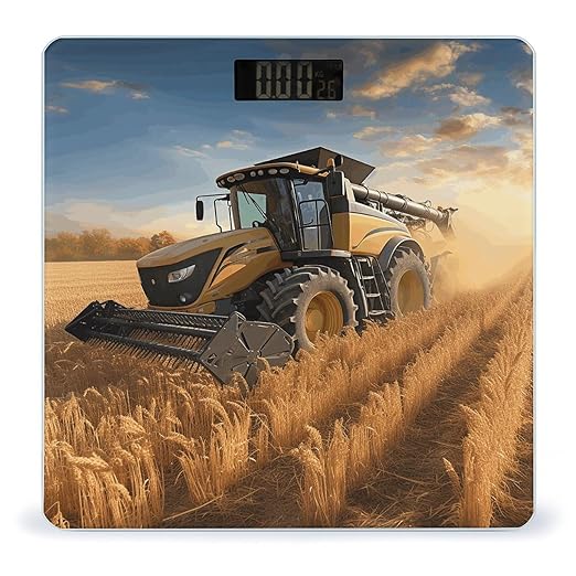 Farm Tractor Harvest Scale for Body Weight Accurate Digital Bathroom Scale Toughened Glass High Precision Scales Smart Weight Scales with Large LCD Backlight Display Weighing Machine