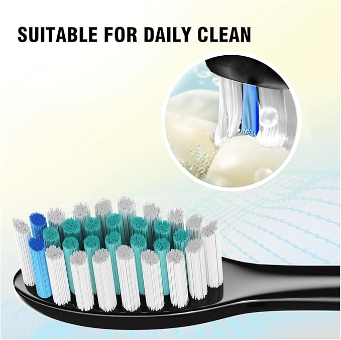 16PCS Replacement Toothbrush Brush HeadsCompatible for Phili Sonic Care and Click-on Handles(16pcs White)