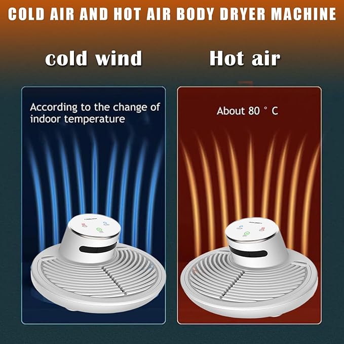 Body Dryer Full Body Dryer for Shower Body Hair Dryer Negative Ions Body Heater Blow Dryer Temperature &amp Wind Volume Controlled Dryer with Intuitive Display Waterproof hygienic Scaffolding
