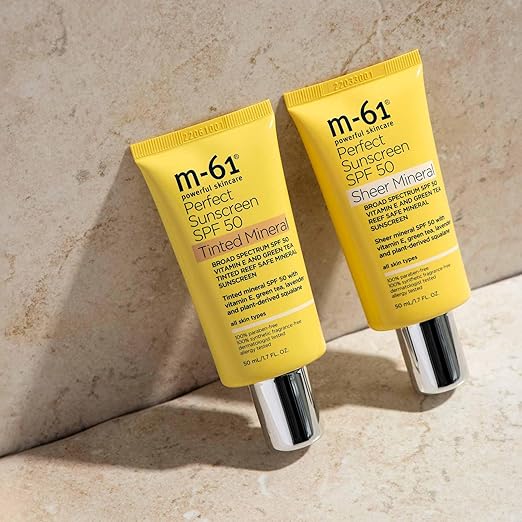 m-61 Perfect Mineral Sunscreen SPF 50 | Reef-Safe Mineral Sunscreen SPF 50 With Vitamin E Green Tea