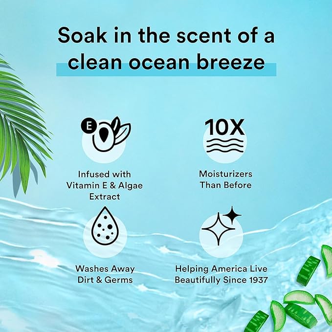 Suave Moisturizing Body Wash with Ocean Breeze Scent and Vitamin E Extract No Parabens No Phtahaltes 18 Oz Pack of 6