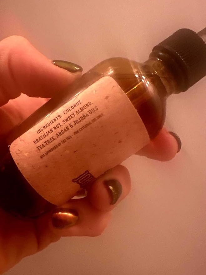 Johnny Slicks Organic Beard Oil | Moisturize Soften Promote Hair Growth Reduce Itch (US Made Veteran Owned Handcrafted with Clean Ingredients) Rugged
