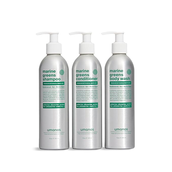 umanos Superfood Body Wash Shampoo &amp Conditioner Set Plant Based Nourishing Body Cleanser Salon Quality Performance Good for All Skin and Hair Types