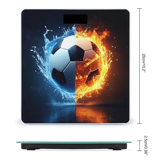 Automatic Switch Digital Bathroom Weighing Scale Smart Scale for Body Weight Water and Fire Soccer Ball