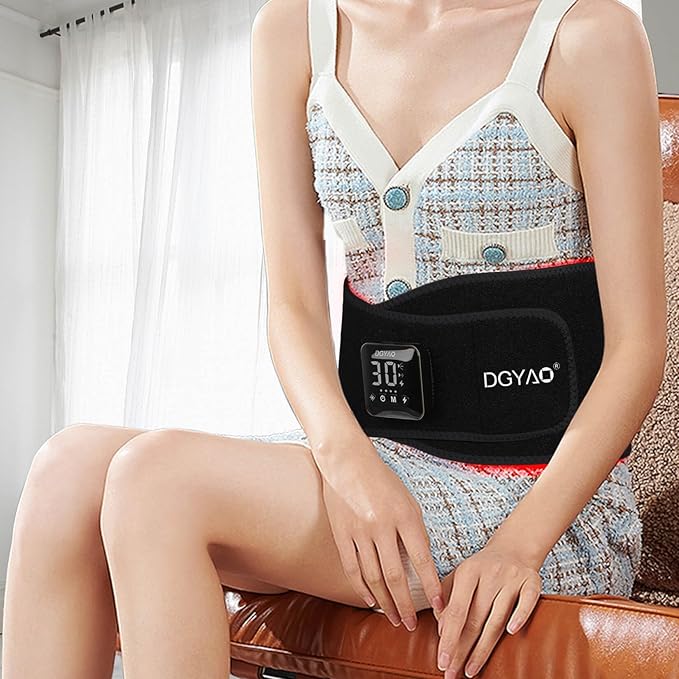 New Cordless Red Light Therapy Belt for Pain Relief Near Infrared Therapy Wrap Pulse Therapy for Back Pain Relief