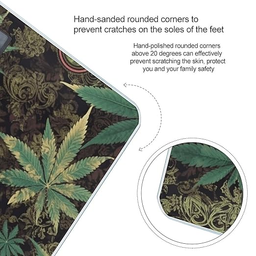 A Puff in Time Weed Marijuana Scale for Body Weight Safe Rounded Corners Tempered Glass Digital Bathroom Scale LED Display 400lb Capacity Weight Scales with High Precision Sensors