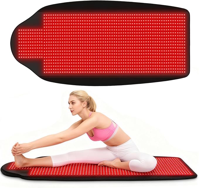 Red Light Therapy Mat for Body Upgraded Large 73 x 33 Red Light Therapy Blanket 3 in 1 Infrared LED Beads 660nm &amp 850nm Adjustable Timer &amp Intensity for Full Body Pain Relief (73 x 33 S