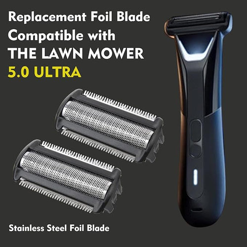 2 Pack Replacement Foil Blade Compatible with MANSCAPED The Lawn Mower 5.0 Ultra Trimmer Replacement head for THE LAWN MOWER 5.0 ULTRA - Wet/Dry Use