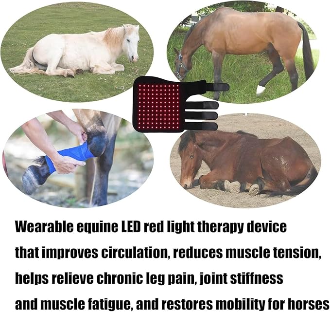Red Light Therapy Belt for Horse LegLed Red Light TherapyWearable Portable Infrared Red Light TherapyPortable Wireless LED Light Therapy for Horse Leg Pain RecoveryRight