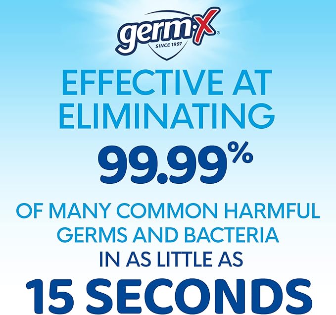 Germ-X Advanced Hand Sanitizer Less Drying Moisturizing Clear Gel No Rinse Formula Large Family Size Pump Bottle 34 Fl Oz (1 Liter) (Pack of 4)