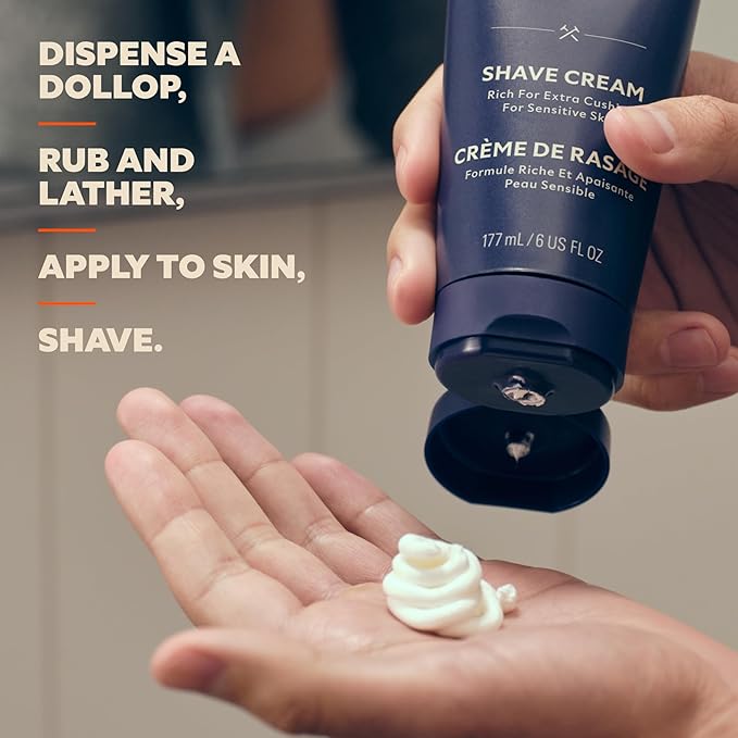 Dollar Shave Club 4-Blade Razor Refill Cartridges 8 Count and Shave Cream 2-Pack with Aloe and Oils
