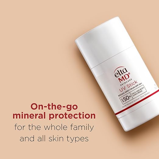 EltaMD UV Stick Sunscreen for Face and Body Mineral SPF 50+ Face Stick Sunscreen with Zinc Oxide For Kids and Adults Sensitive Skin
