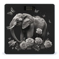 Elephant and Butterfly Scale for Body Weight Highly Accurate Digital Bathroom Scale Sturdy Tempered Glass Weighing Scales with LCD Display Fashion Body Fat Smart Scales 400lb