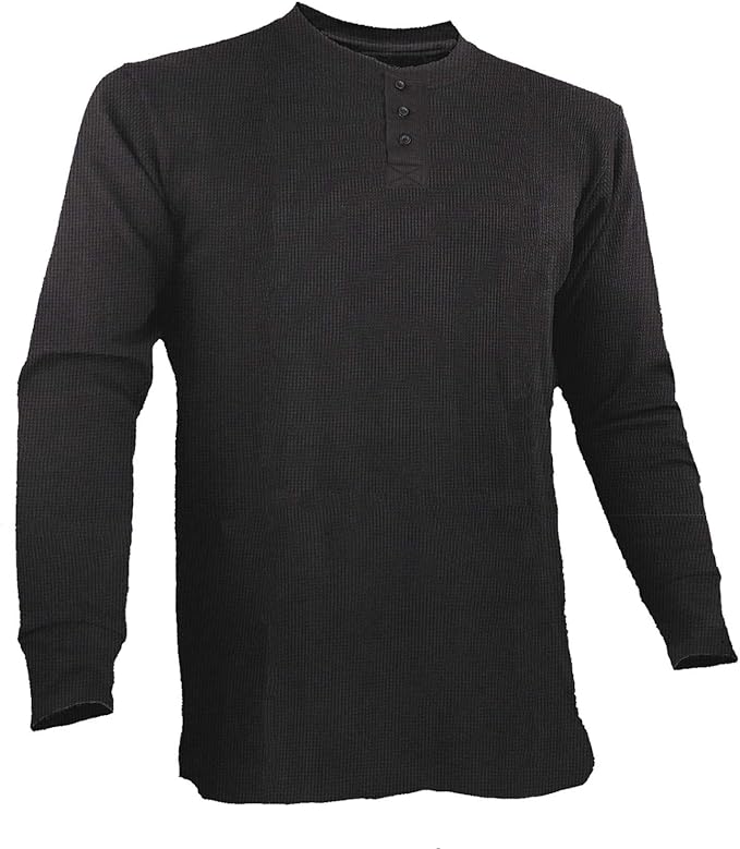 Men's Henley Thermal Shirts - Big and Tall - Heavy Weight THLS