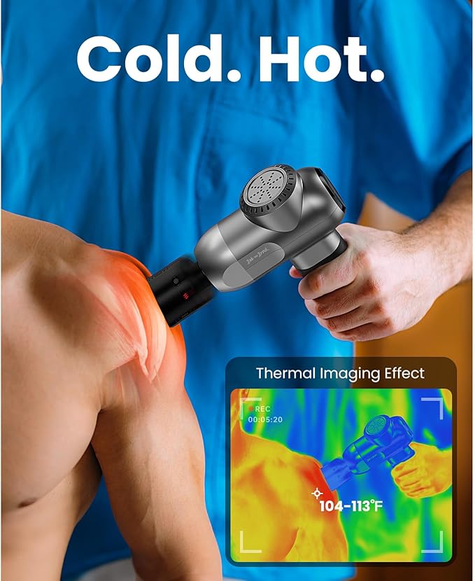 BOB AND BRAD C2 Pro Massage Gun with Heat and Cold Therapy FSA Eligible &amp HSA Approved PT-Developed Deep Tissue Back Massager for Athletes Men &amp Women — Birthday &amp Holiday Gifts