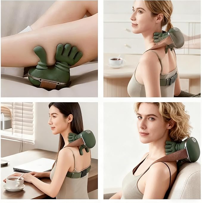 Shoulder and Neck Massager Bionic Heated Massager Neck Massager with Fingers 4D Kneading Massage Simulates a Real Palm Massage for Comfort Relax Muscle Tension