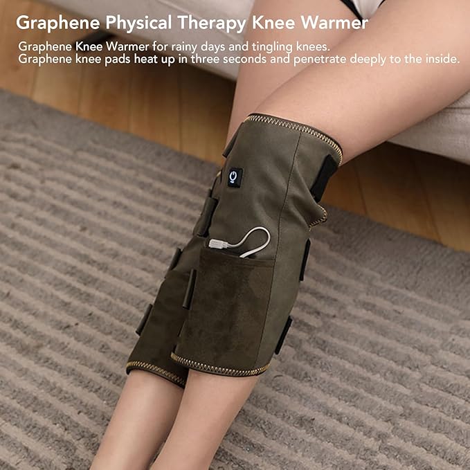 Heated Knee Massager 3 Adjustable Temperature Electric Heated Knee Braces for Pain Relief Arthritis