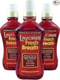 Cinnamon Original Lavoris Mouthwash LARGER SIZE - 3 Pack of 18 oz Bottles (54 oz. total)