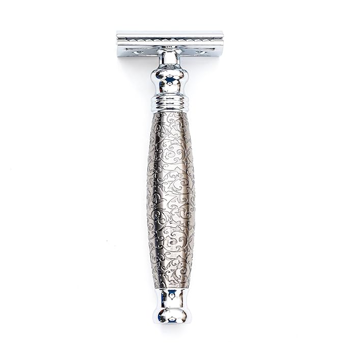 FREED Shaving Kit for Men - Safety Razor with alloy handle and 10 Japanese 6cr13 Stainless Steel include razor base razor travel case christmas gifts for MenMade in Taiwan