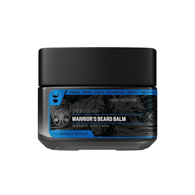 The Beard Struggle Mountain Beard Balm for Men – Strong Hold &amp Deep Conditioning – Natural Beard Styling Balm with Beeswax &amp Plant Oils – Softens Moisturizes &amp Tames Coarse Beards – 50 g