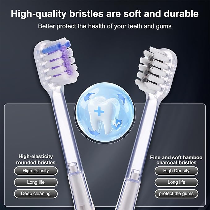 Electric Toothbrush for AdultsWave Oscillation &amp Vibration Sonic Tooth BrushBASS-Brushing Technique Travel Rechargeable Toothbrushes with 4 Soft Bristle Replace HeadsGifts for Men Women