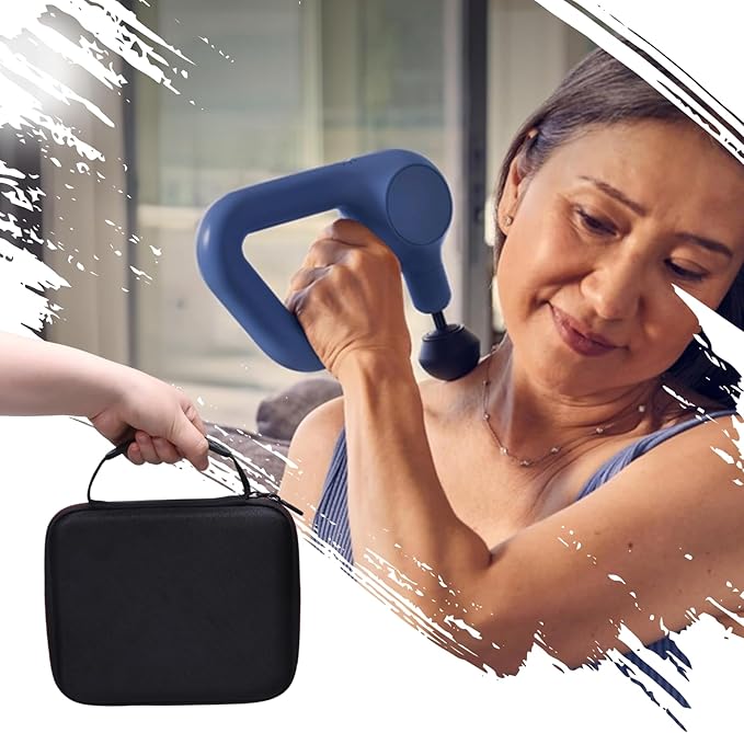 XANAD Massage Gun Case Compatible with TheraGun Relief Handheld Percussion Massage GunMassage Neck/Back/Leg/ShoulderBlack-Inside: 8.3x6.9x2.4(Case Only)