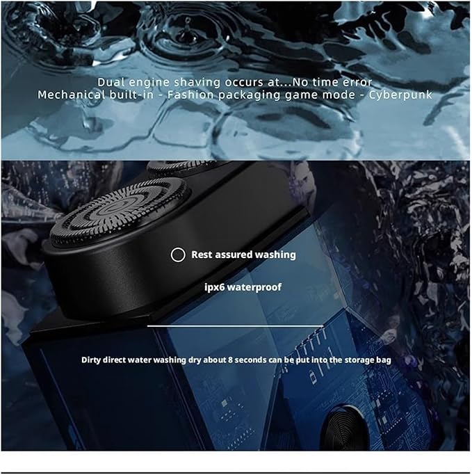 Portable Electric Shaver Fit for Men(TransparentBlack)