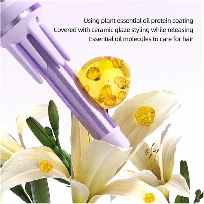 Automatic Curling Iron 28mm/32mm Large Wave Iron Quick Heating(Purple-28mm no BoxAU)