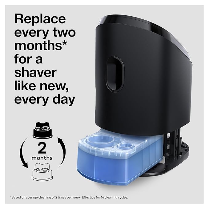 Braun Clean &amp Renew Refill Cartridges CCR Replacement Shaver Cleaner Liquid Solution for Clean&ampCharge System Pack of 10