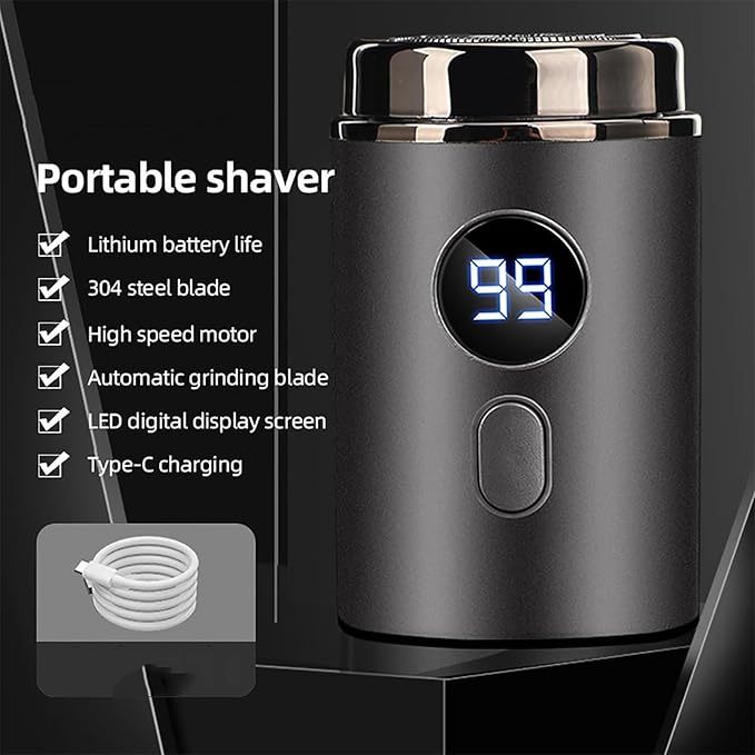 Mini Portable Electric Shaver Portable Electric Shaver with Replacement Blade Ipx-7 Waterproof