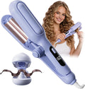 1&amp1.25 Inch Hair Crimper for Women to Adjustable Groove - Deep Waver Crimper Hair Tool - Waver Curling Iron - Anti-Scald Tech Hair Waver - Ionic Ceramic Coating for Long-LastingFast HeatingBlue
