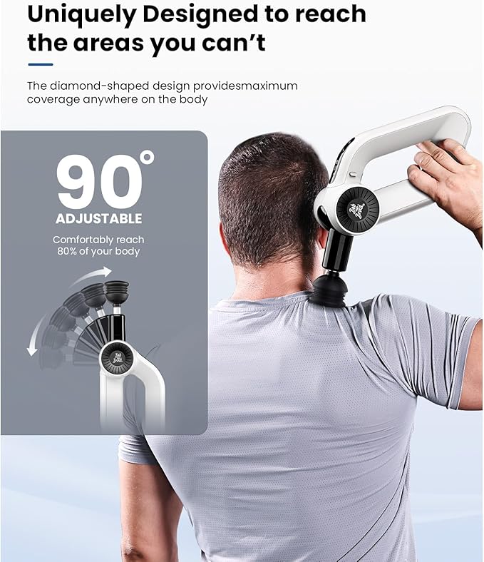 BOB AND BRAD D6 Pro Plus Massage Gun with Heat 16mm Deep Tissue Percussion FSA Eligible Professional Muscle Gun for Athletes HSA Massager with 85lbs Stall Force for Back Pain Relief