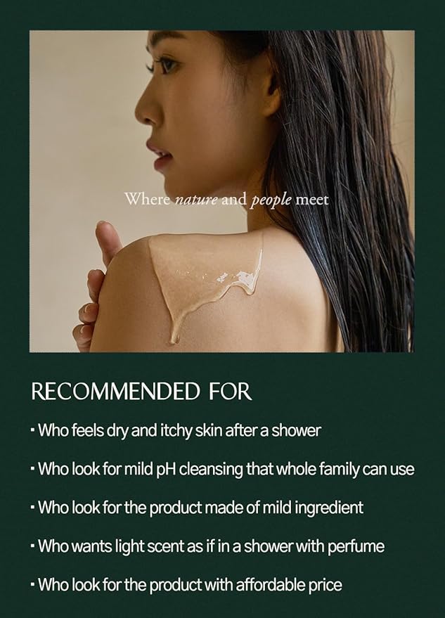 laferme Low pH balanced Gentle Korean Body Wash with Natural &amp Organic Ingredients Hypoallergenic for Sensitive Skin Moisturizing &amp Hydrating for Dry Skin For Women &amp Men 33 Fl Oz Lav