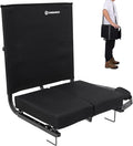 FUNDANGO Extra Wide Stadium Seats with Back Support for Adults Padded Bleacher Chairs with Back and Cushion Folding Bleacher Seats with Shoulder Strap for Football Baseball Sports