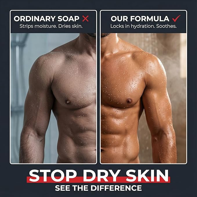 Dead Sea Collection Sandalwood Men’s Body Wash – 3 in 1 Body Wash for Men for Hair Face &amp Body – Moisturizing Shower Gel with Dead Sea Minerals – Pack of 2 (33.8 fl oz each)