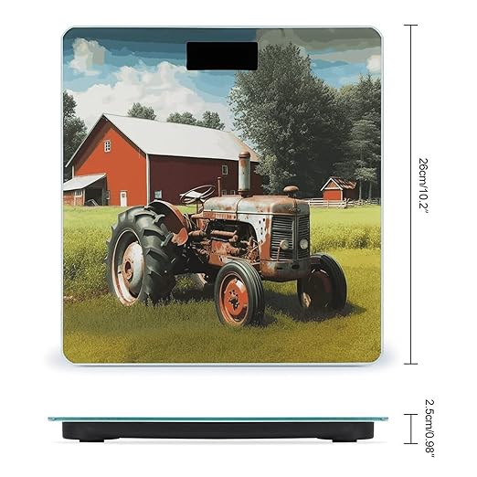 Digital Bathroom Scale for Body Weight Scale with Bright LCD Display High Accuracy Step-On Technology Auto On/Off Company Farm Tractor Digital Scales 400 Lbs /180kg