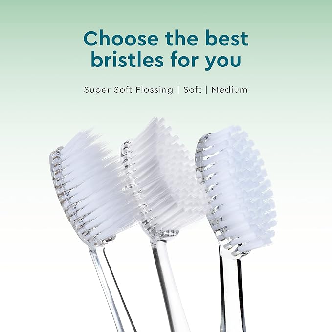 RADIUS Toothbrush Replacement Brush Heads 2-Count Improve Gum Health &amp Reduce Gum Issues - Super Soft - Pack of 6