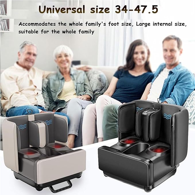 Foot Massager with HeatShiatsu Foot Massager Electric Feet Massage Machine for Plantar Fasciitis Neuropathy Circulation Electric Feet Massagers Machine for Women Men(Black)