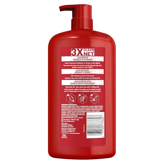 Old Spice Refreshing Body Wash for Men High Endurance 3X Defense 24/7 Shower Fresh with Long Lasting Scent Pure Sport Scent 33.4 oz (Pack of 4)