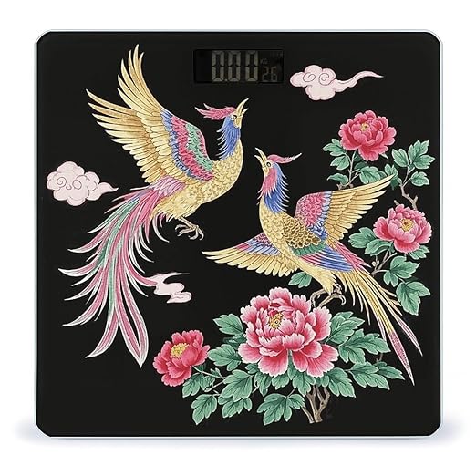 Digital Bathroom Scale for Body Weight Scale with Bright LCD Display High Accuracy Step-On Technology Auto On/Off Two Phoenixes Digital Scales 400 Lbs /180kg