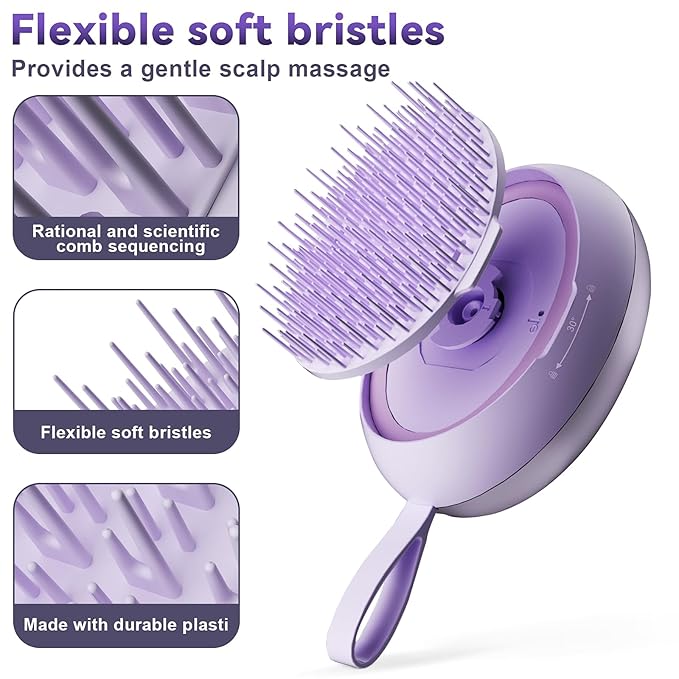 Electric Scalp Massager Tool- Stimulates Hair Follicles to Promote Hair Growth- Relieve Headache Reduce Head Pressure - Handheld Scalp Scratcher Massage Brush- Gifts to Women and Men Relaxing