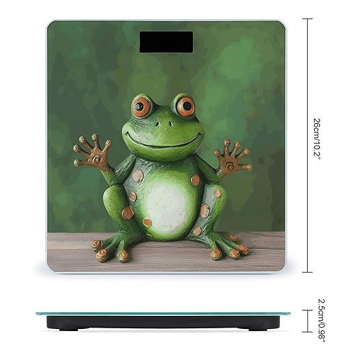 Digital Bathroom Scale for Body Weight Scale with Bright LCD Display High Accuracy Step-On Technology Auto On/Off Welcome Frog Digital Scales 400 Lbs /180kg