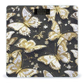 Gold White Butterflies Black Scale for Body Weight Smart Scales Digital Bathroom Scale High Precision Weighing Scales with Large Display Weighing Machine for People