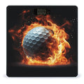 Golf Ball on Fire Bathroom Scale Large LCD Backlight Display Digital Scale Rounded Corners Body Scales Automatic Power On/Off Bathroom Scales for Home Bedrooms