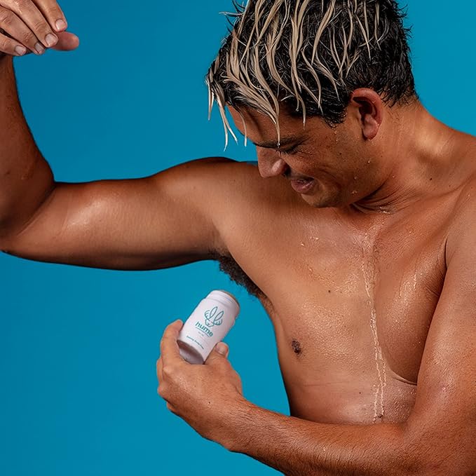 Hume Supernatural Aluminum Free Deodorant for Women &amp Men - Safe for Sensitive Skin - Probiotic Plant-Based Baking Soda Free Aloe &amp Cactus Flower Anti Sweat Stain &amp Odor – After Rain