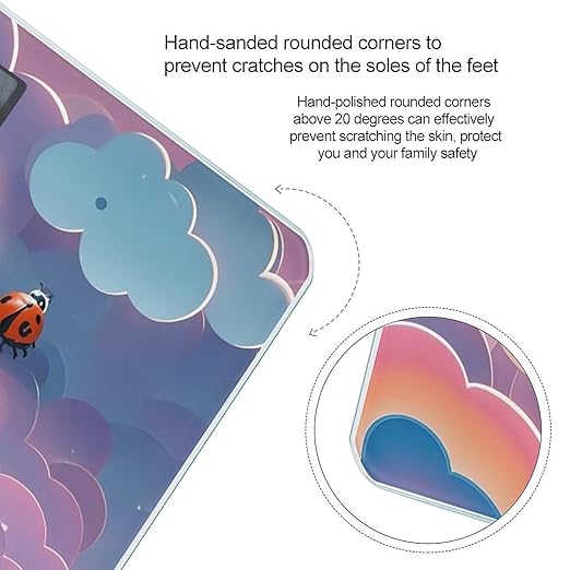 Ladybug and Cloud Scale for Body Weight Digital Bathroom Scale Accurate Smart Weight Scales with Large Display Weighing Machine High Precision Scales