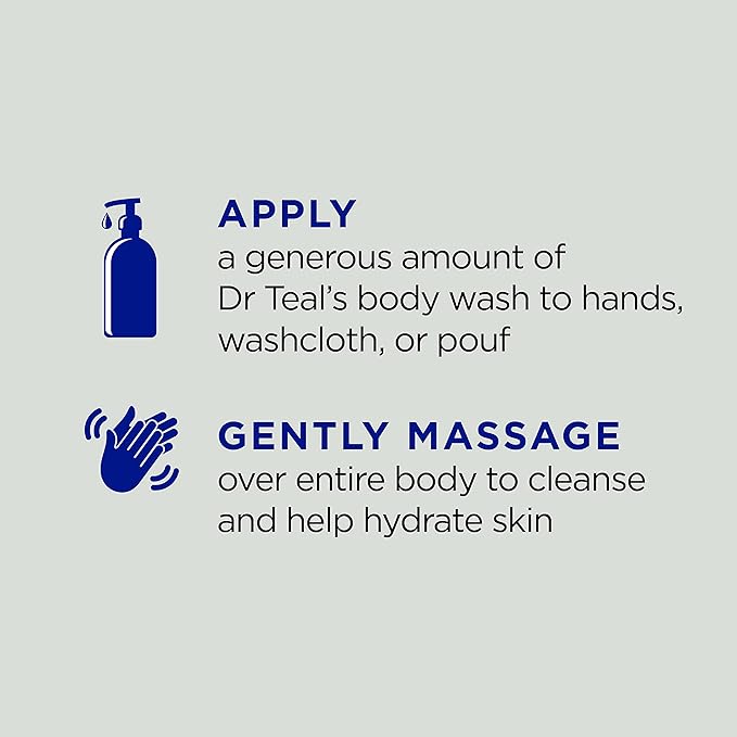 Dr Teal's Body Wash with Pure Epsom Salt Cannabis Sativa Hemp Seed Oil 24 fl oz (Pack of 4)