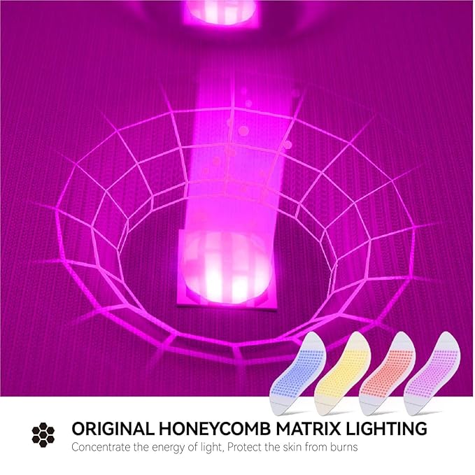 Red Light Therapy Device for Face &amp Body 180 LEDs 4-Color + Near Infrared (630nm 460nm 605nm 850nm) 4 Modes 3 Levels LED Light Therapy Panel for Women &amp Men Home SkincareGray