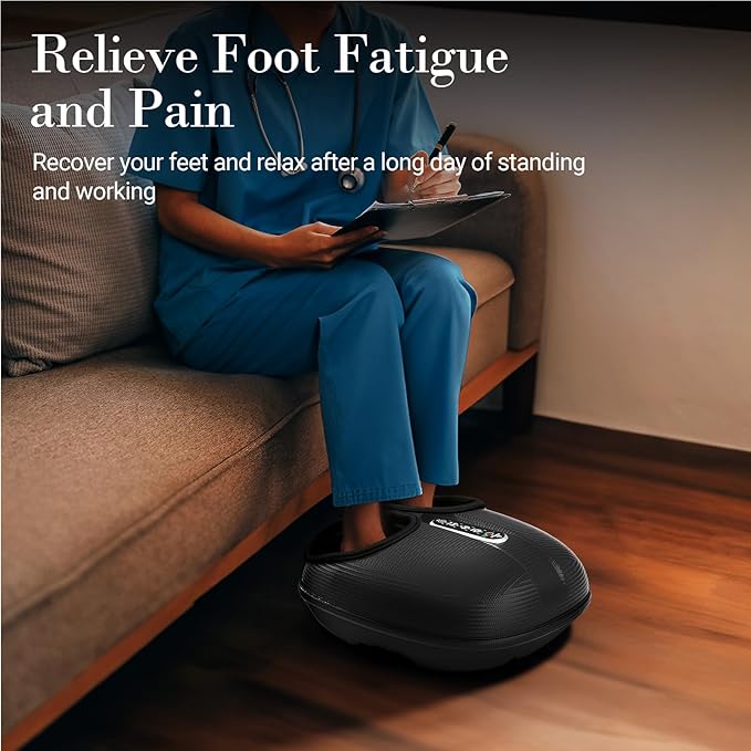 Foot Massager with Heat FSA Eligible HSA Shiatsu Feet Massager with Remote Control Multi-Level Compression Deep Knead Foot Massage for Neuropathy &amp Plantar Fasciitis Gifts for Women Men