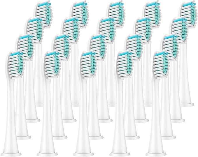 20Pcs Replacement Brush HeadsCompatible for Sonicare HX3/HX6/HX9 Series Toothbrush(20Pcs White)
